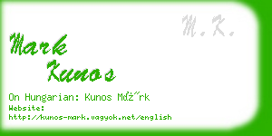 mark kunos business card